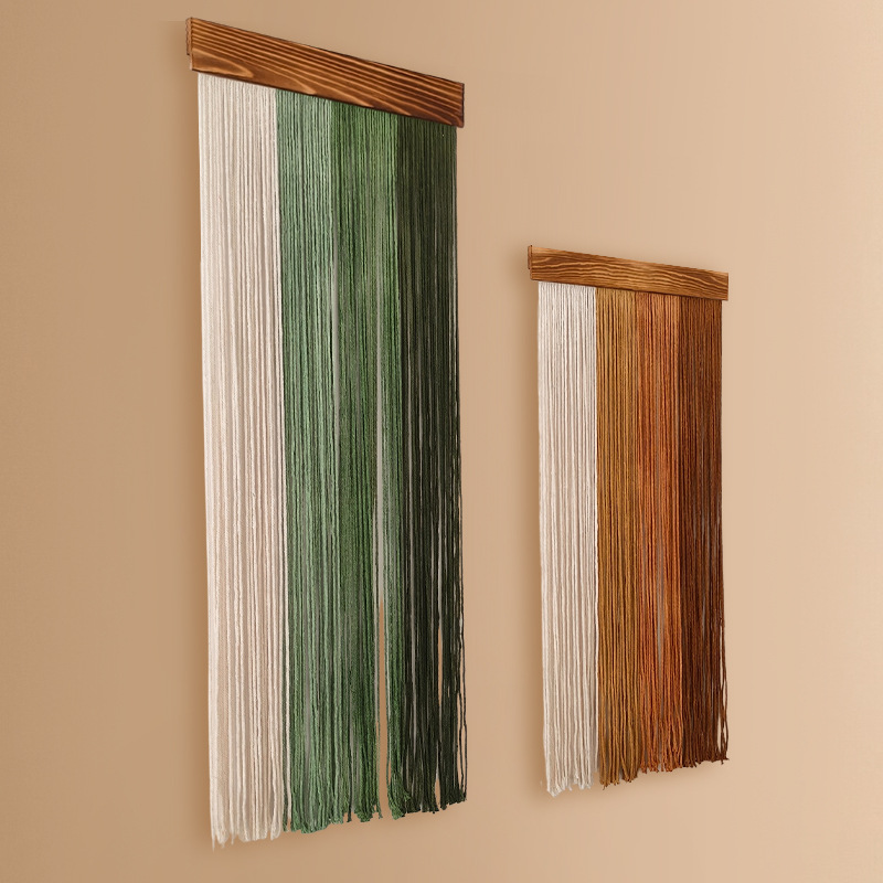 Picture of Cross-Border Tassel Woven Tapestry Bohemian Home Decoration B&B Wall Hanging Wooden Board Ins Style