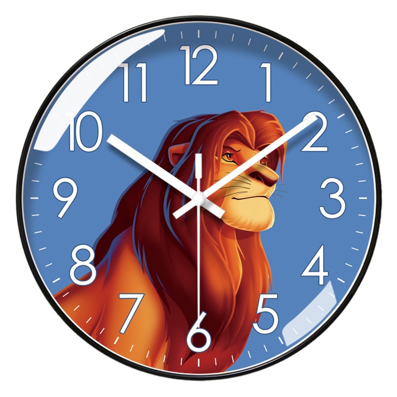 Ipura 6065 Wall Clock Living Room Clock Lion Clock Fresh Hanging Watch Creative Simple Quiet Seconds Sweeping Quartz Clock