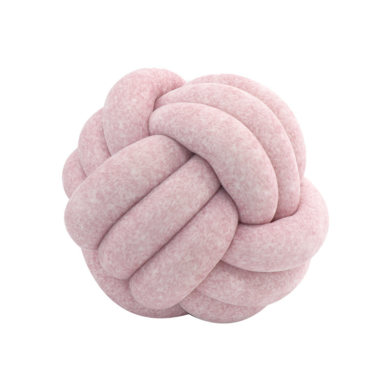 Picture of Ins Popular Three-Strand Rope Knotted Round Ball Home Fabric Creative Hand-Woven Decorative Pillow Cushion Lumbar Cushion