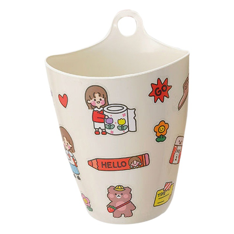 Hanging Trash Bin Mini Student Dormitory Top Shop Wall Hanging Storage Box Desktop Multi-purpose Storage Barrel Pen Holder