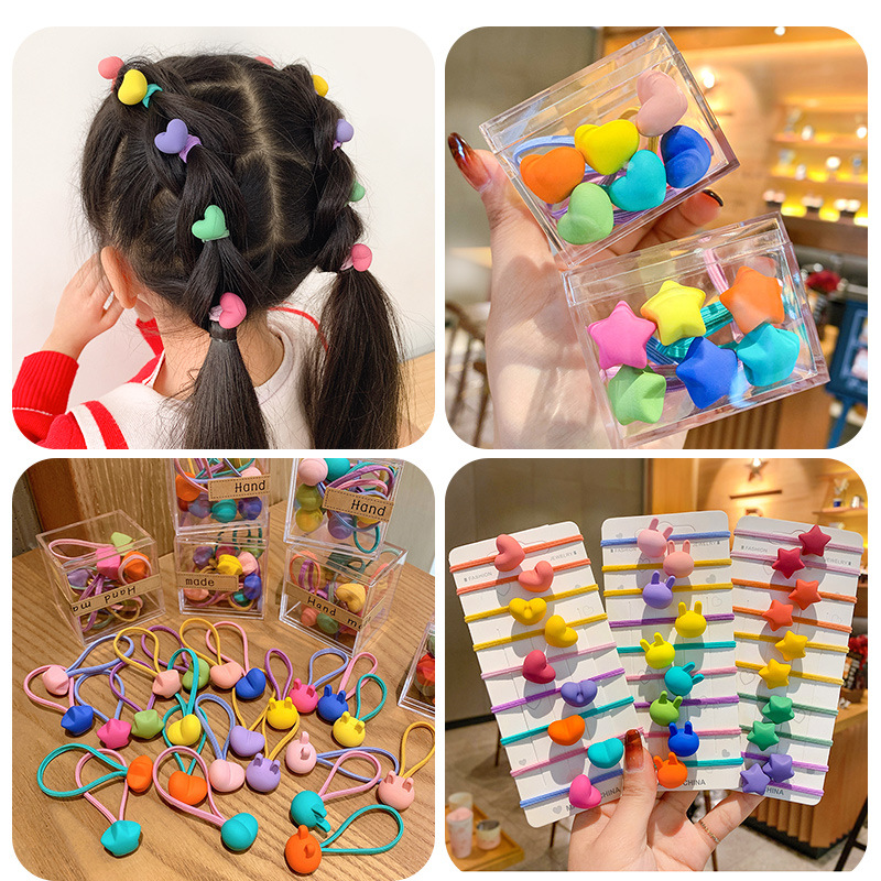 Picture of Children's hair rope hair ring does not hurt the hair of Korean baby girl rubber band hair rope headdress cute girl hair accessories