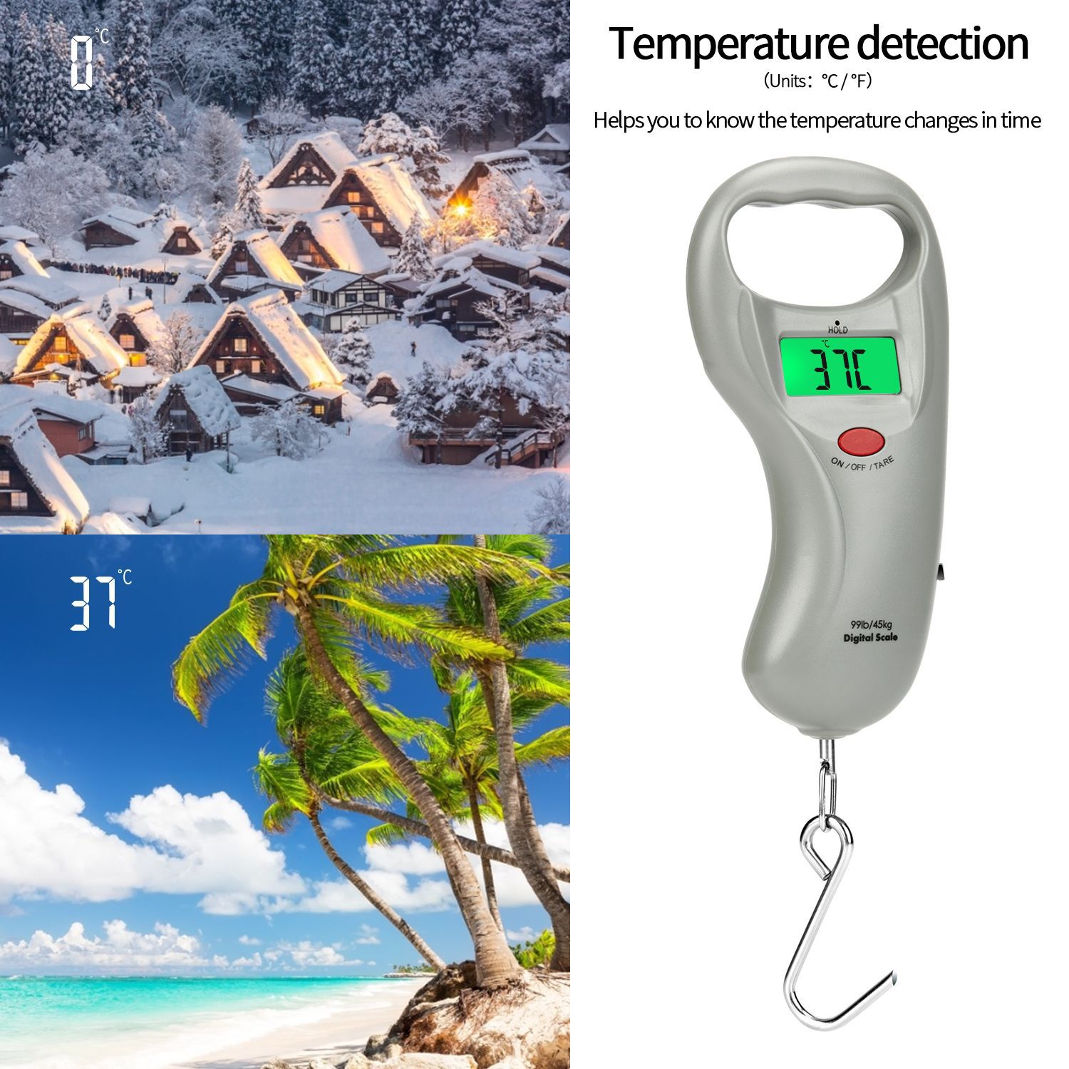 Picture of Supply floating electronic scale electronic portable scale fishing scale hanging scale 50kg can float on water waterproof
