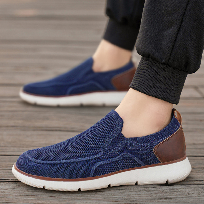 Foreign Trade plus size 48 Loafers Men's Mesh Breathable Casual Shoes Amazon Men's Shoes Cross-border Slip-on Lazy Men's Shoes