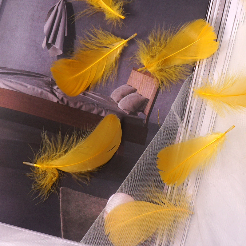 Picture of Manufacturer Wholesale Macaron Colorfulful Small Feather 5-8cm Goose Feather Small Floating Wave Ball Balloon Filling Decorative Material