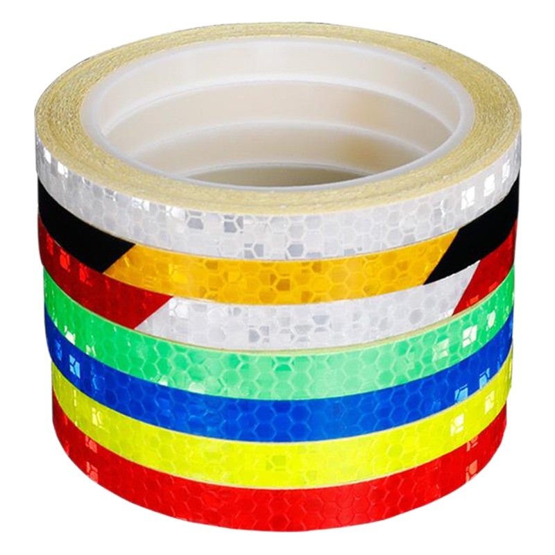 Bicycle Reflective Stickers 8m Long Mountain Bike Reflective Stickers Luminous Bicycle Motorcycle Tire Body Stickers