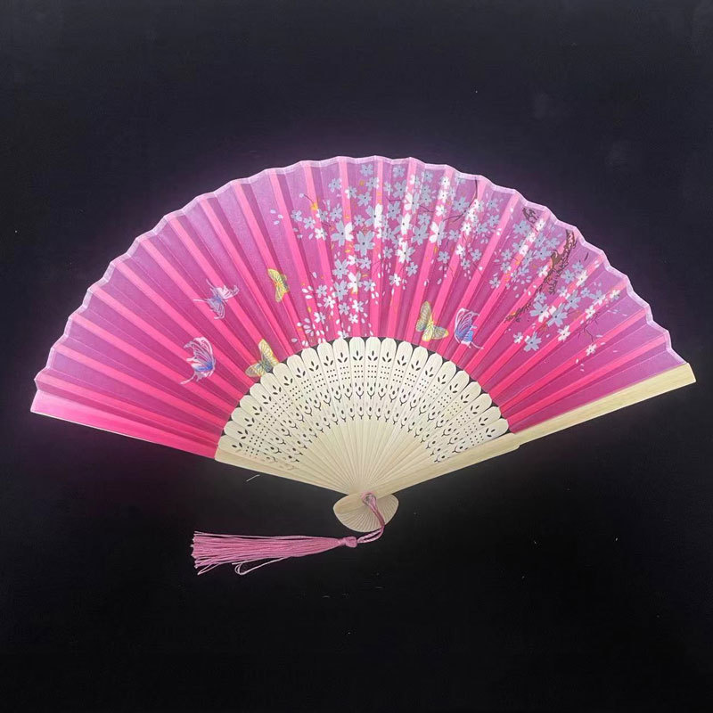 Picture of Folding Fan Bamboo Ancient Fan Student Girl Chinese Style Small Fan Scenic Spot Export Wholesale Retail Gift Decorative Fan