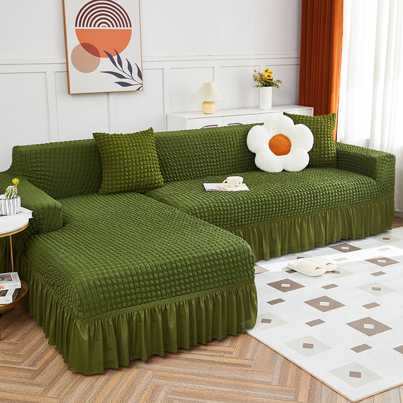 Picture of Thickened stretch seersucker lace sofa cover cover for imperial concubine single double combination sofa cover all-inclusive non-slip