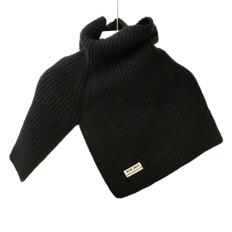 Fashionable split turtleneck shawl women's autumn and winter Korean style versatile knitted scarf cold-proof warm pullover wool scarf