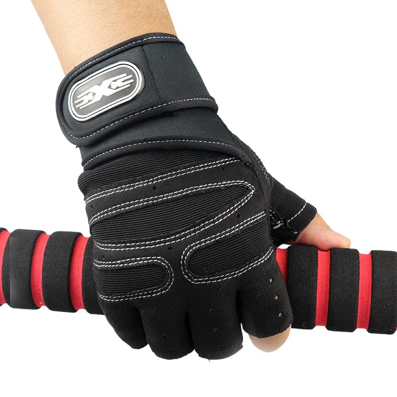 Fitness Gloves Half-Finger Summer Men's and Women's Fishing and Cycling Sports Dumbbell Weightlifting Barbell Training Smiley Face Wrist Gloves