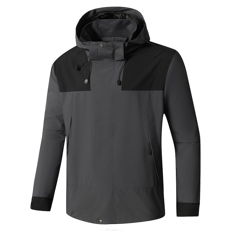 Picture of Men's Jacket Autumn Outdoor Waterproof American-Style Windbreaker Plus Size Casual Coat with Logo Workwear