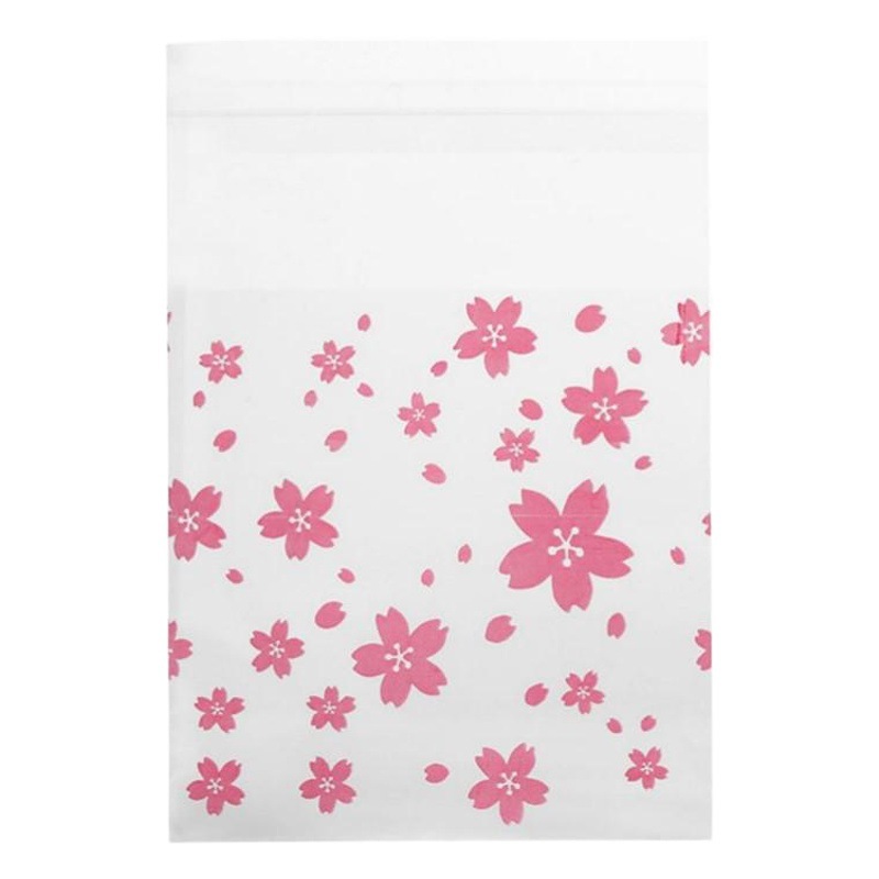 Thickened Cherry Blossom Frosted Biscuit Bag Mooncake Bag Candy Packaging Bag diy Gift Packaging Bag 100 Pcs