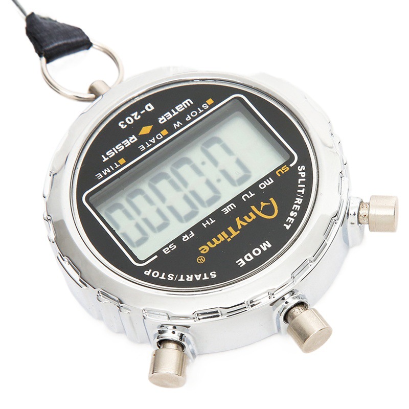 Metal Stopwatch Multifunctional Digital Sports Stopwatch Referee Timer Alarm Clock Competition Track and Field Stopwatch