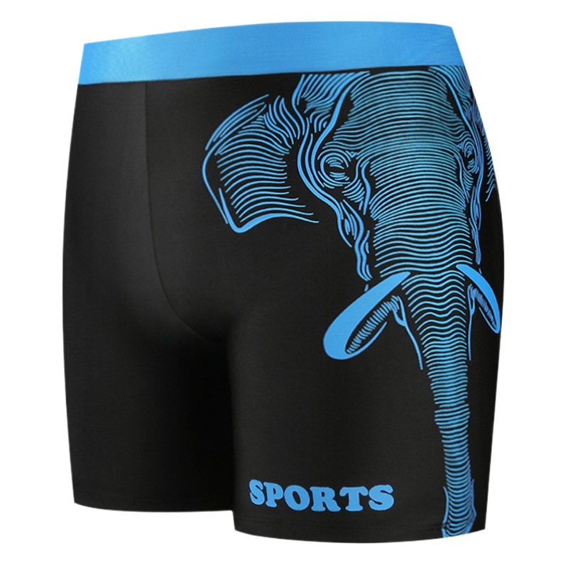 In Stock Men's Swimming Trunks Large Size Breathable Quick-drying Beach Holiday Boxer Shorts Anti-embarrassment Adult Printed Swimming Trunks