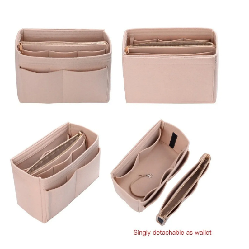 Cross-Border Direct Supply Felt Cosmetic Bag Liner Bag Large Capacity Storage Bag Portable Detachable Fashion Storage Bag