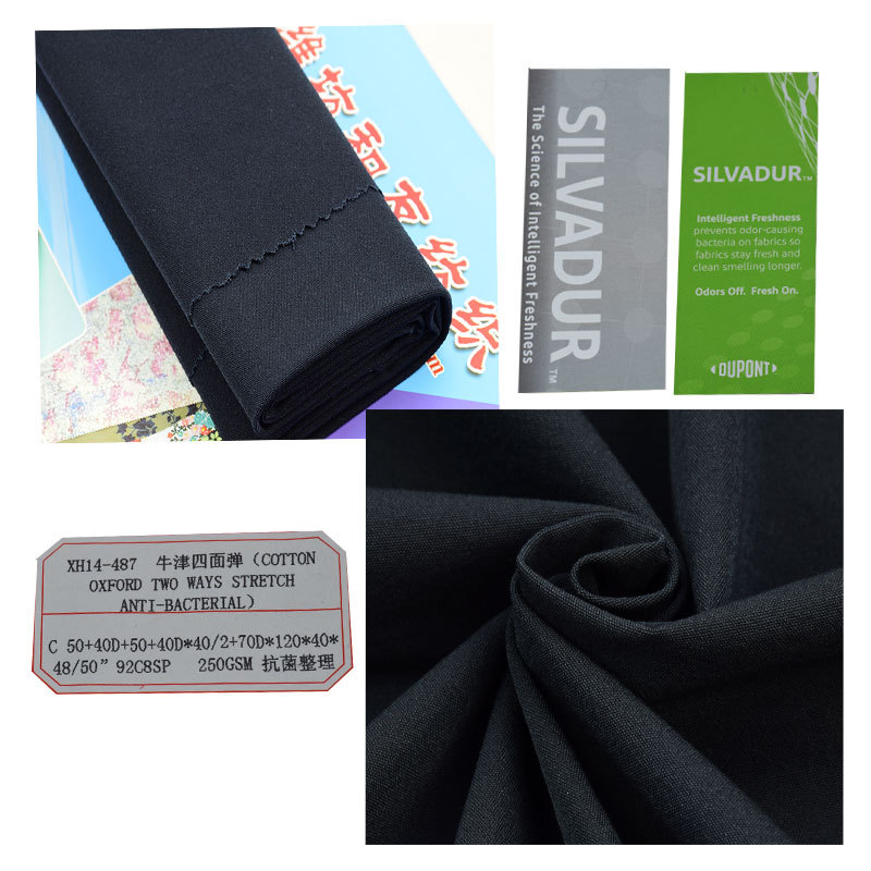 New Hot Selling Antibacterial Finishing Belt Hangtag Pure Cotton Fabric Oxford Four-sided Elastic Tooling Casual Wear Fabric
