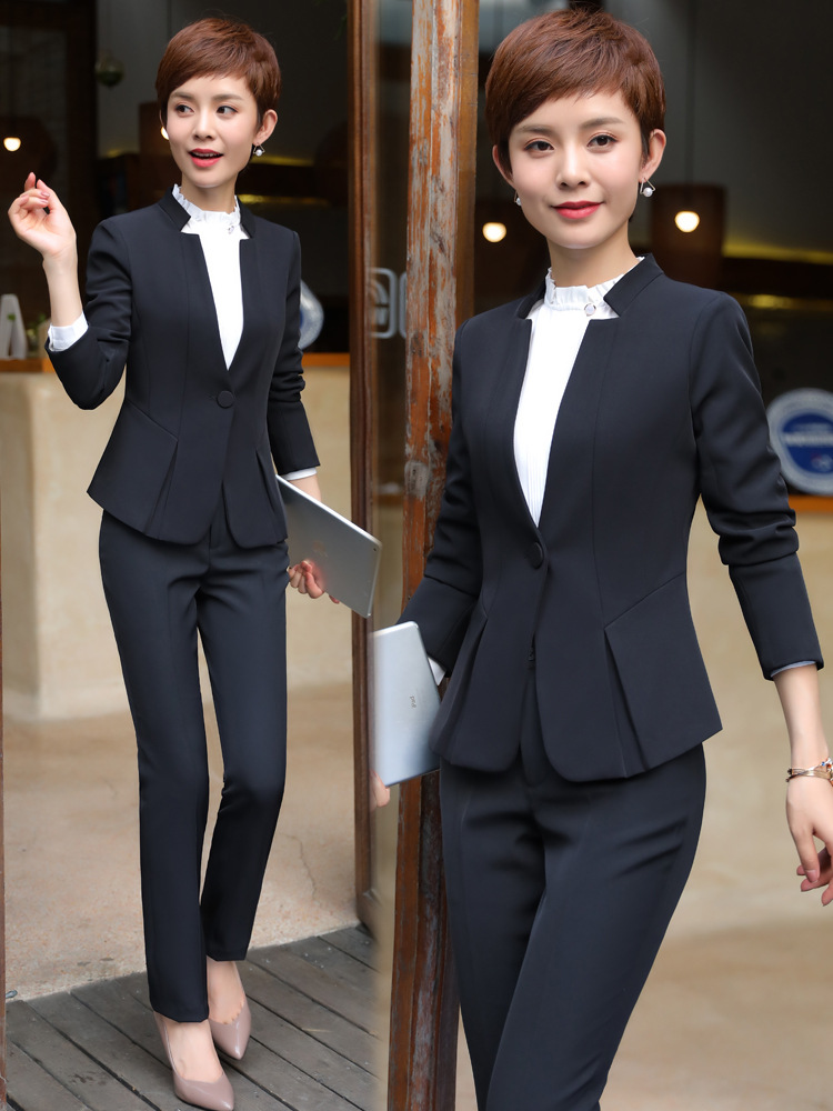 Business wear elegant goddess style striped suit suit Korean style Workplace Business Formal wear suit work clothes fashion