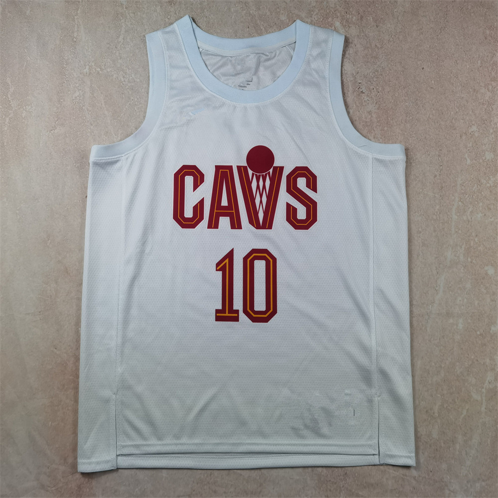 Hot Pressed White Basketball Suit Knight 10 Garland Jersey GARLAND BASKETBALL JERSEY MENS