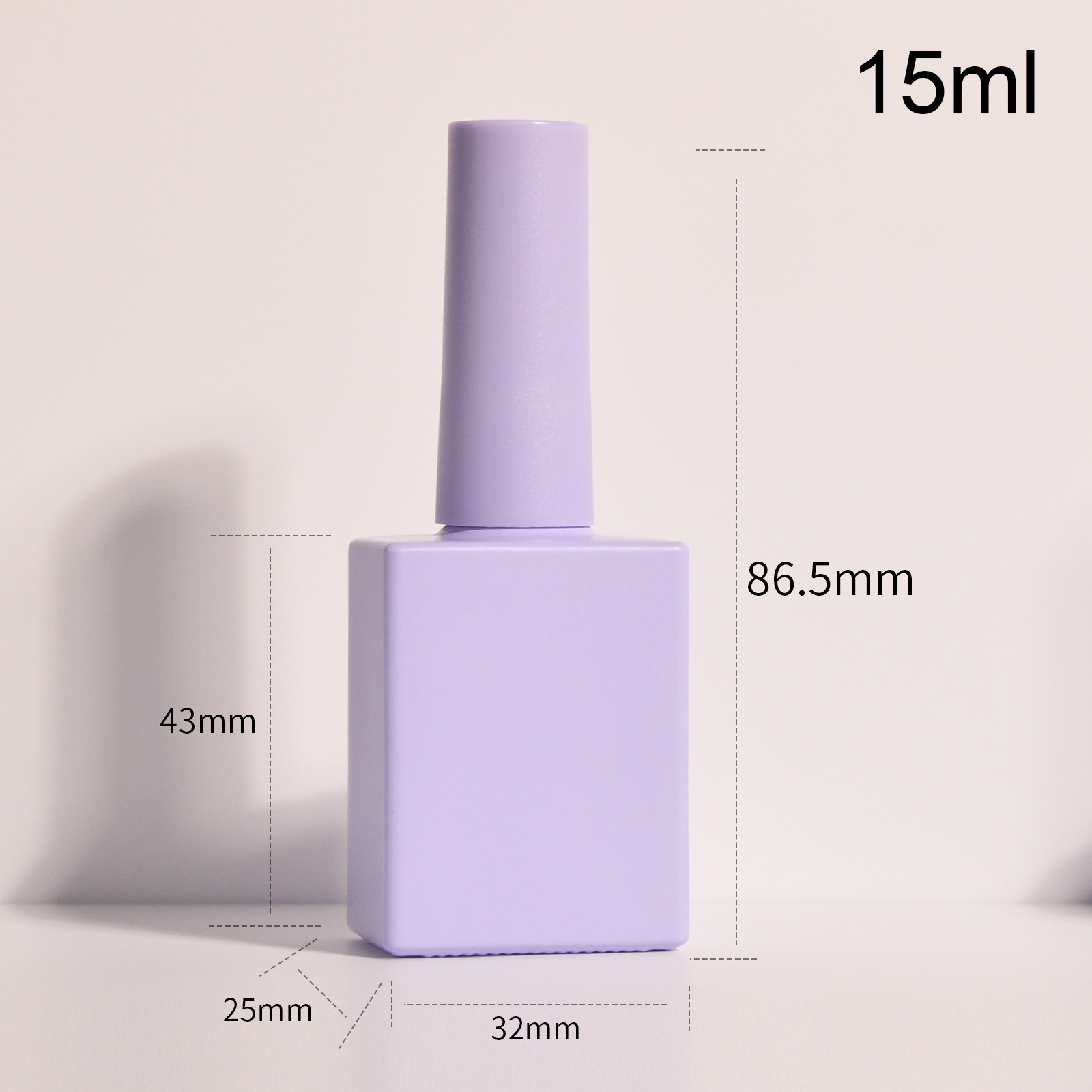Picture of Source factory explosions in stock 10ml/15ml/20ml solid color nail polish bottle nail polish plastic bottle glass bottle with brush