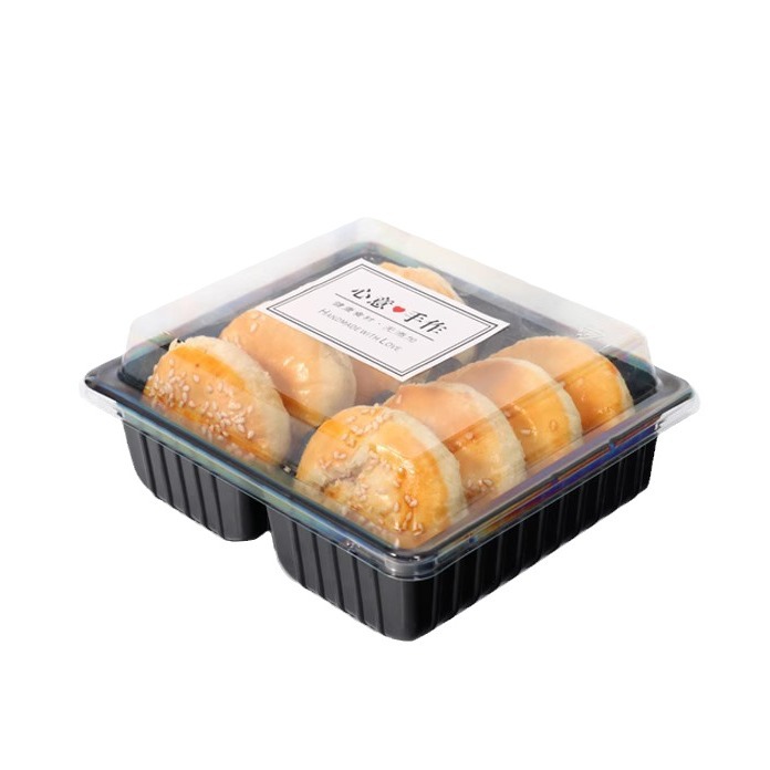 Picture of Old woman cake packaging box crisp cake peach cake moon cake mung bean cake baking west point transparent plastic flower cake packaging box
