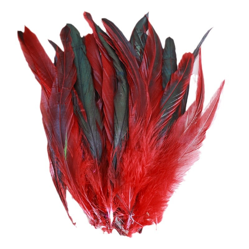 Picture of in stock 50 6-8 inch natural purple swimming feather chicken feather diy handmade accessories shooting props clothing accessories