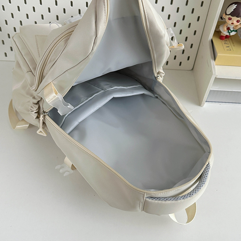 Picture of Japanese Ins Campus Casual Solid Color Schoolbag Simple All-match Lightweight Couple Backpack Senior high school College Student Backpack