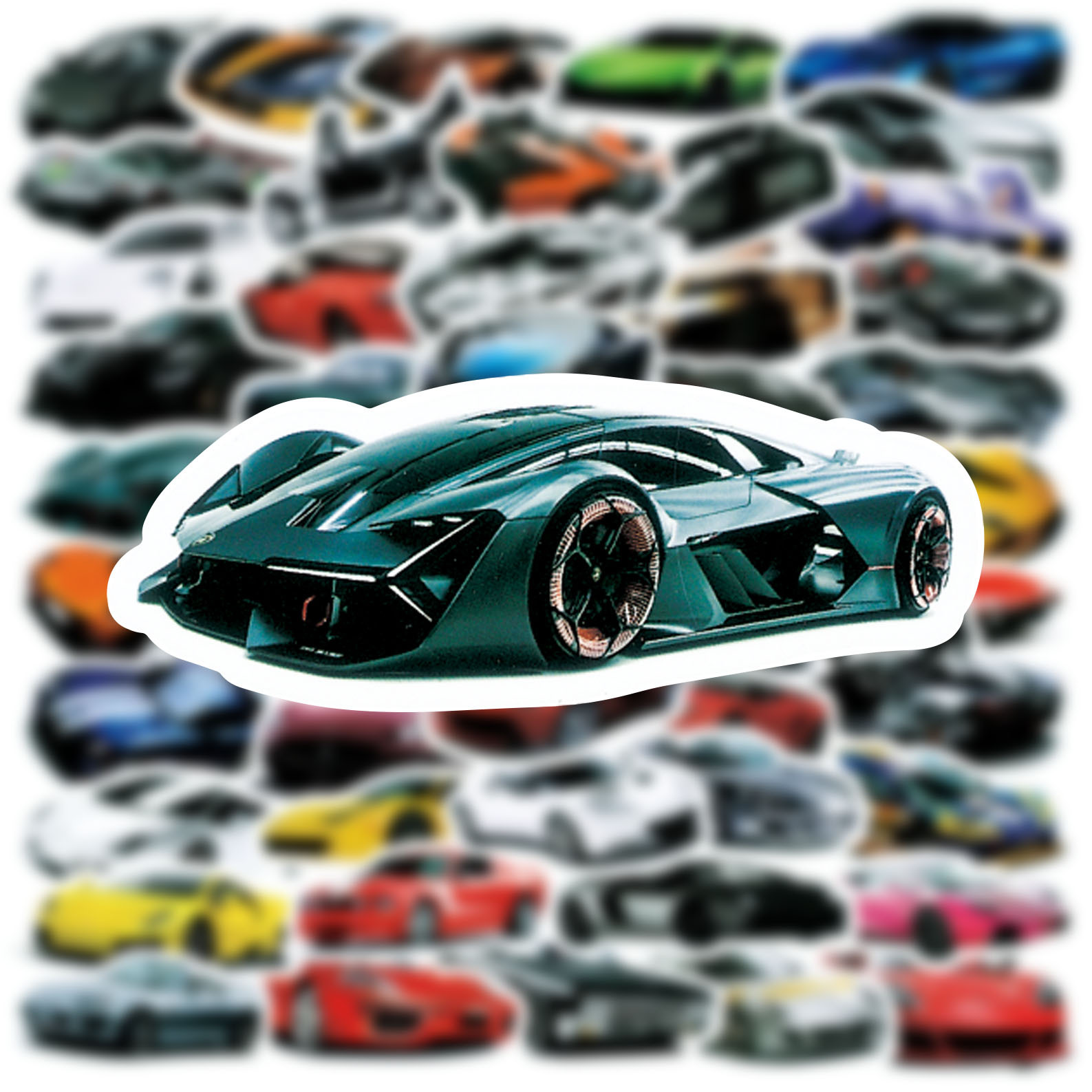 Picture of 50 pieces modified car JDM sports car graffiti stickers water Cup laptop waterproof luggage decorative stickers