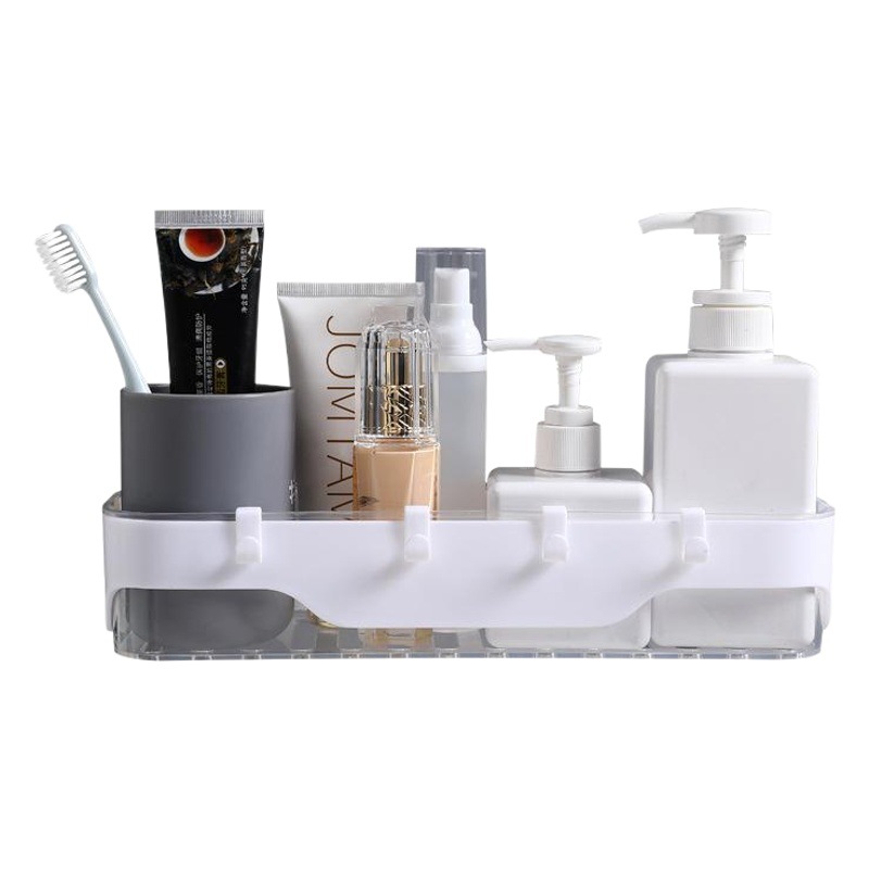 Toilet Wall-mounted Bathroom Wall-suction Two-color Creative Storage Rack Toilet Storage Hand-washing Holder