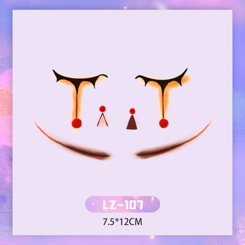 Picture of New Year's Day girl cute face makeup New year new year Creative face stickers love blush cute makeup stickers tattoo stickers