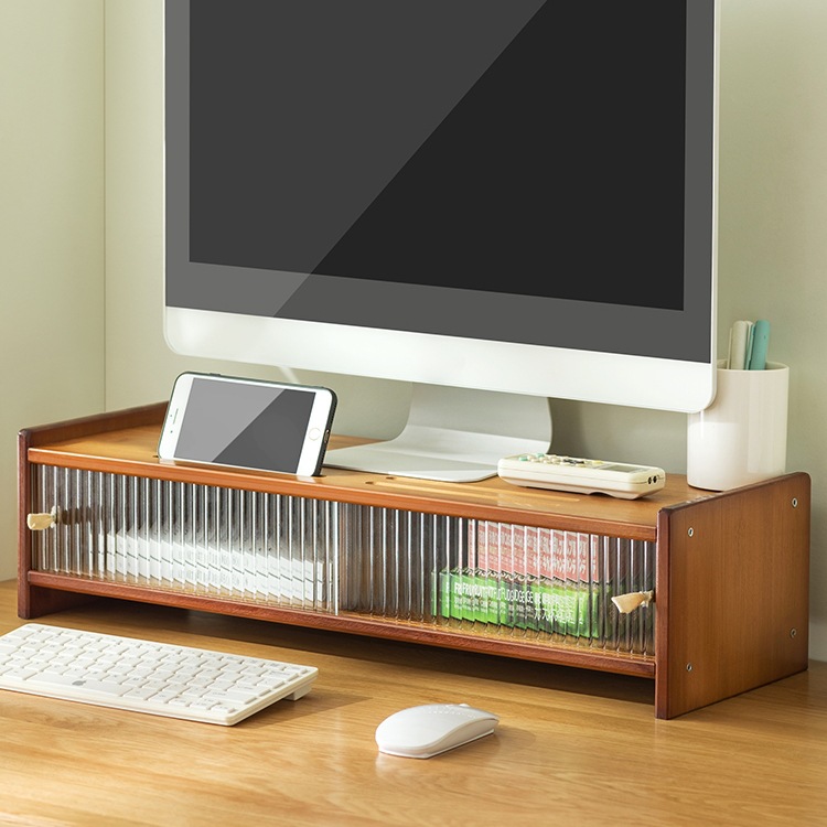 Computer Height Mount, Monitor Bracket, Desktop Storage Shelf, High Base, Desk Storage Rack