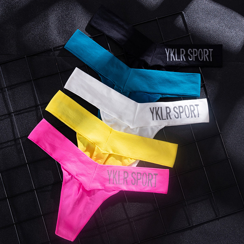 Sexy Underwear Fitness Yoga Sports Sexy Peach Butt Thong Women's Quick-Drying Deep V Seamless T-Pants Hot and Sexy