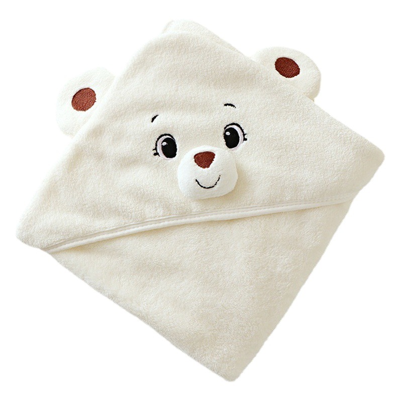 Baby quilt children's bath towel cloak newborn baby blanket cartoon bath towel soft coral fleece quilt