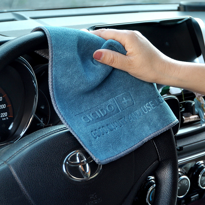 Picture of Strong Water-Absorbent Thickeneded Car Wash Towel Double-Sided Color-Blocked Microfiber Dry Hair Towel Special Car Towel Can Be Added with Logo