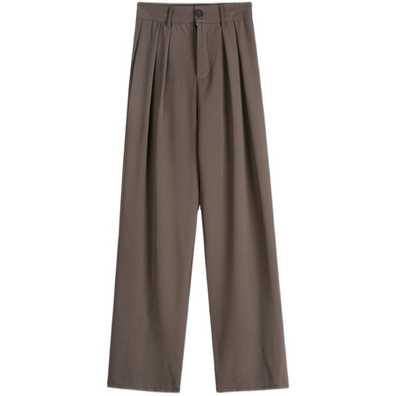 Autumn 2021 New Arrival Loose Straight Spring Wide Leg Pants Dummy High Waist Pants Casual Mopping Texted Pants
