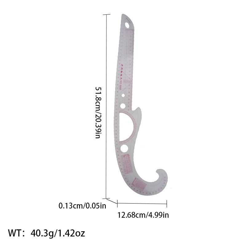 Picture of Pattern printing ruler clothing scale pattern making clothing curve cutting sewing tool multi-functional pattern printing ruler