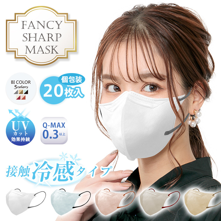 Picture of Cross-Border New 3D Stereo Sun Protection and Anti-Uv Cooling Mask with Melt-Blown Breathable Three-Layer Mask in Independent Box