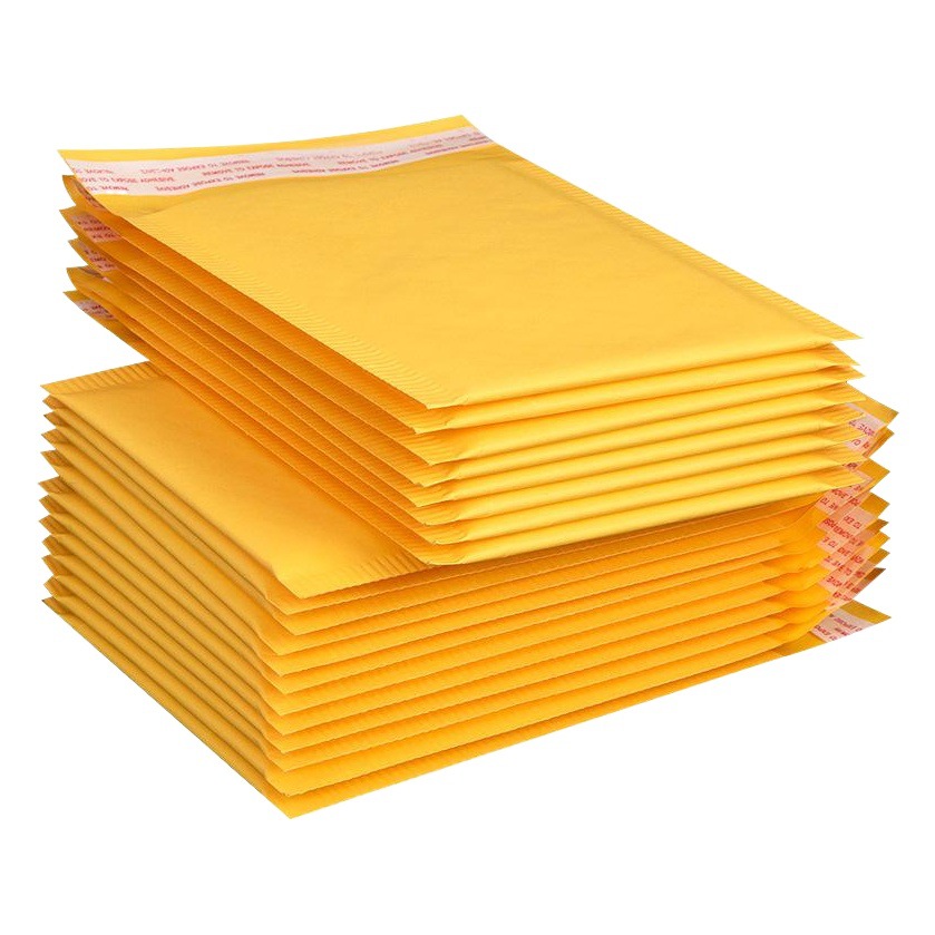 Yellow Kraft Paper Bubble Envelope Bag Garment Express Packaging Bag Printing Thickened Shockproof Garment Bubble Bag Customization