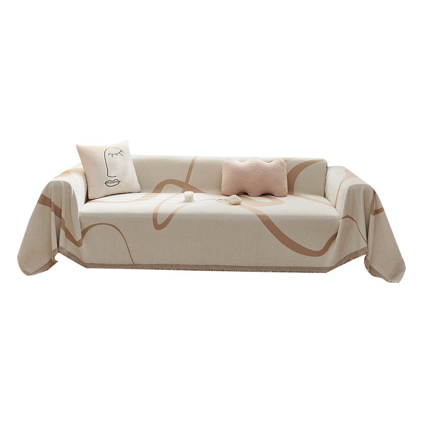 Scandinavian Simple Chenille Sofa Cover Anti-Cat Scratch Full Cover Four-Season Universal Sofa Towel Sofa Cover Sofa Cushion