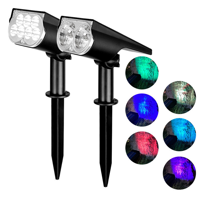 Picture of Solar Spotlight Outdoor Waterproof Street Light Floor Plug Lawn Light Home Landscape Lighting Garden Villa Garden Light