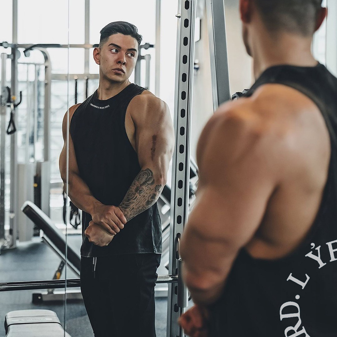 Summer New Fashion Fitness Men's Vest Top Outdoor Fitness Exercise Sleeveless Waistcoat Elastic Breathable Top