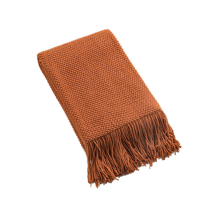Picture of Advanced Entry Luxury Bean Blanket Autumn and Winter Travel Office Sofa Blanket Nap Shawl Warm Solid Color Aviation Blanket