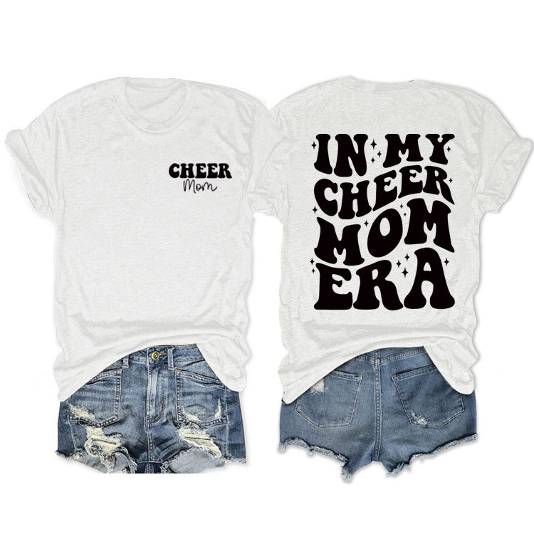 2024 new European and American cross-border Amazon in my chef mom era letter printed T-shirt in stock