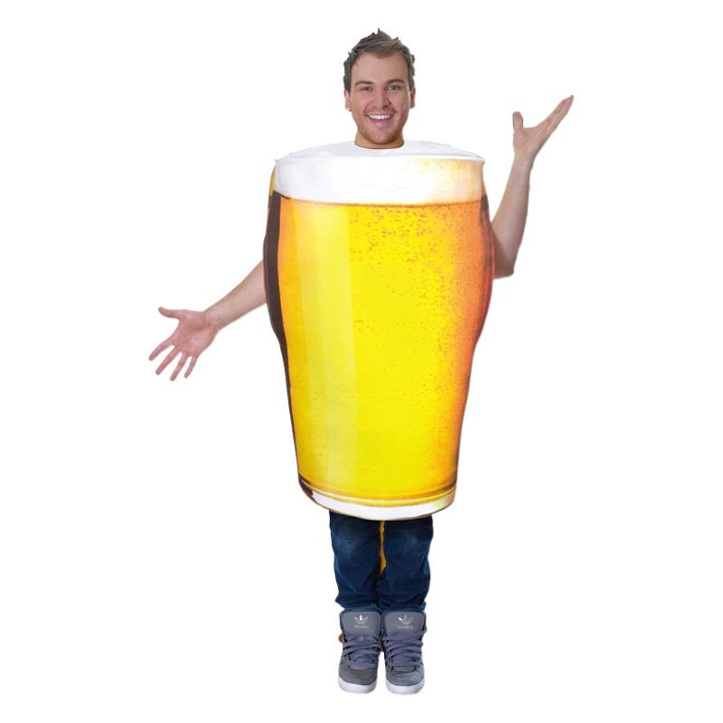 Cross-border supply Halloween beer mug performance costume cosplay role-playing funny adult male performance costume