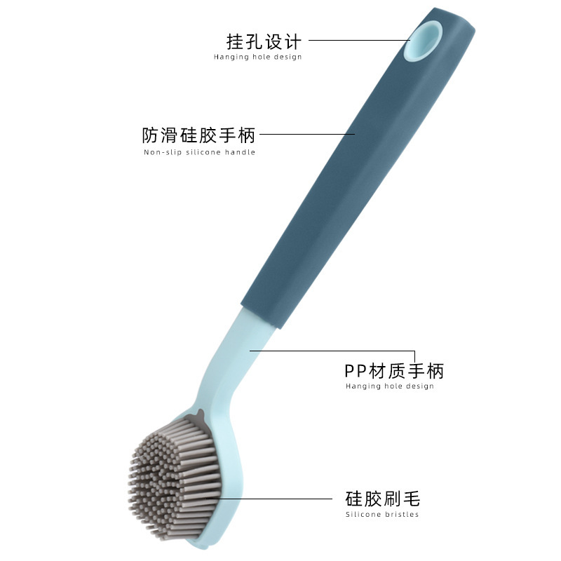 Picture of Silicone Pot Washing Brush, Dishwashing Brush, Kitchen Tools, Silicone Cleaning Brush, Non-Stick Pot Brush, Chopsticks, Dishes, Kitchen Utensils