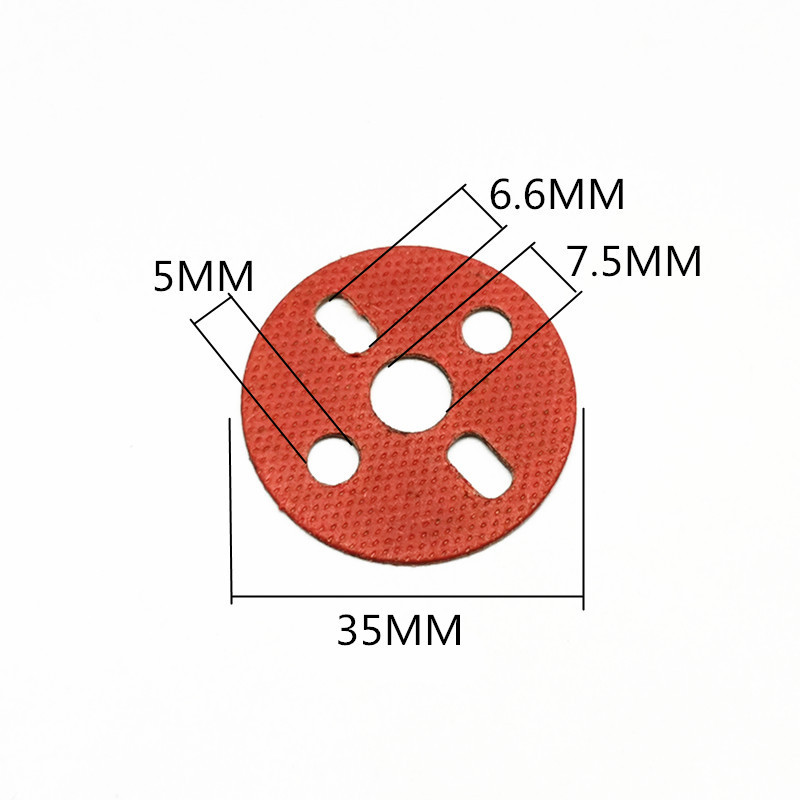 Picture of E27 ceramic lamp holder insulation sheet round red lamp holder insulation paper 5-hole lamp holder mica sheet