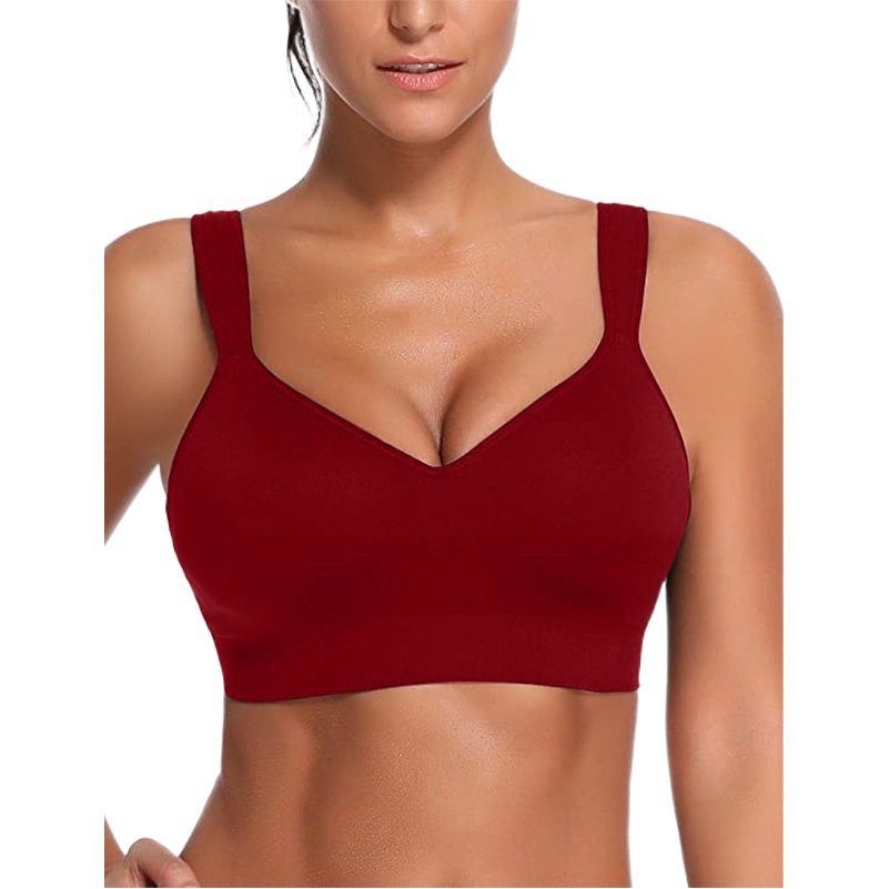 Europe and the United States large size sports vest foreign trade Amazon sexy slim strap solid color yoga bra underwear women