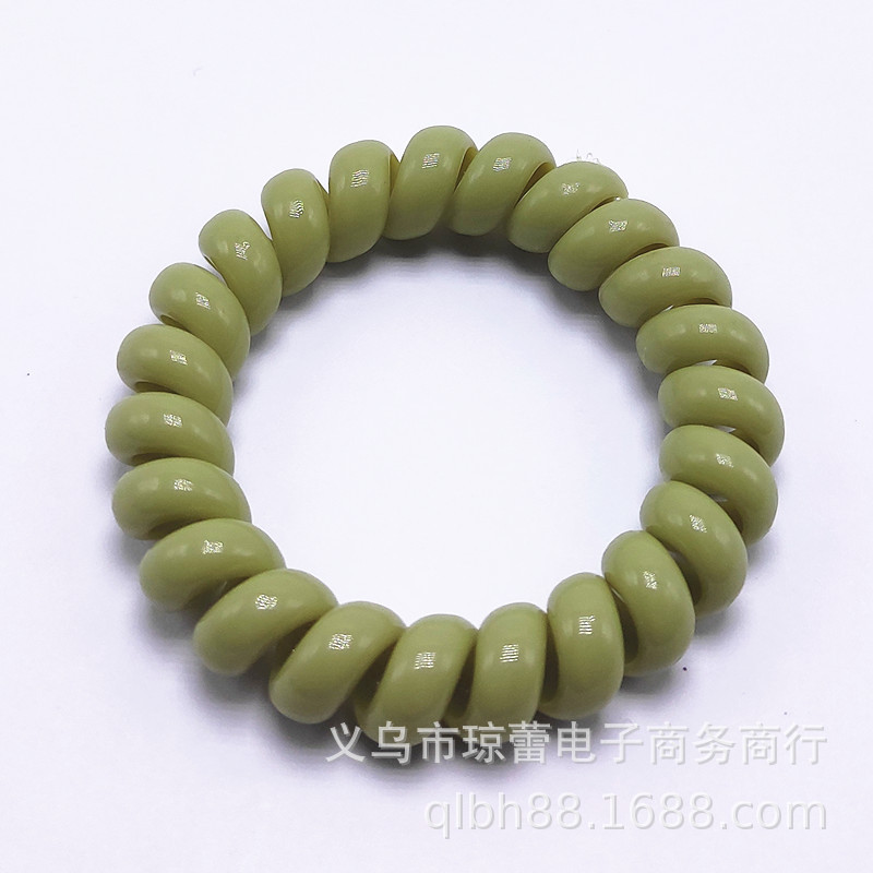 Picture of Candy Color Bold Bracelet Telephone Line Hair Ring Extra Large Rubber Band South Korea Headwear Hair Accessories Headband Spring Ring