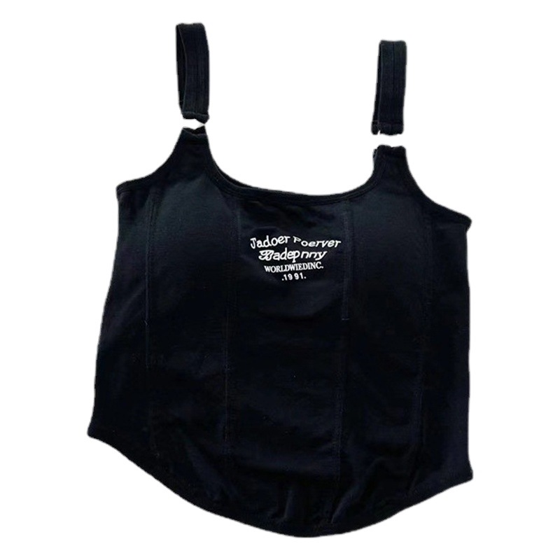 Summer TikTok New Style Spice Girls Outer Wear Sling Wrap Chest Vest Less Women's Sexy Sports Leisure Fixed Cup Underwear