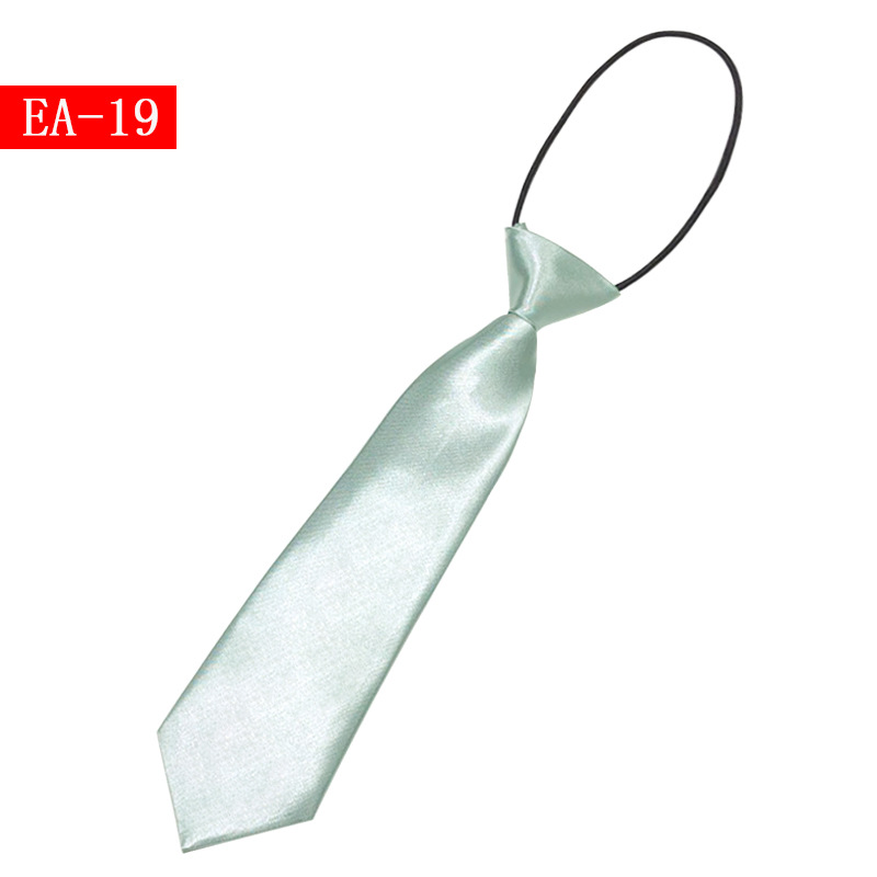 Picture of Children's solid color small tie boys and girls plain color short elastic belt baby children's children Primary School students Shengzhou manufacturers