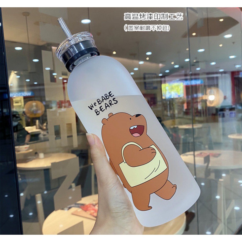 Picture of Large-capacity Plastic Straw Large Water Cup Plastic Wholesale Water Bottle High-looking Big Fat Cup Water Kettle Cute Summer