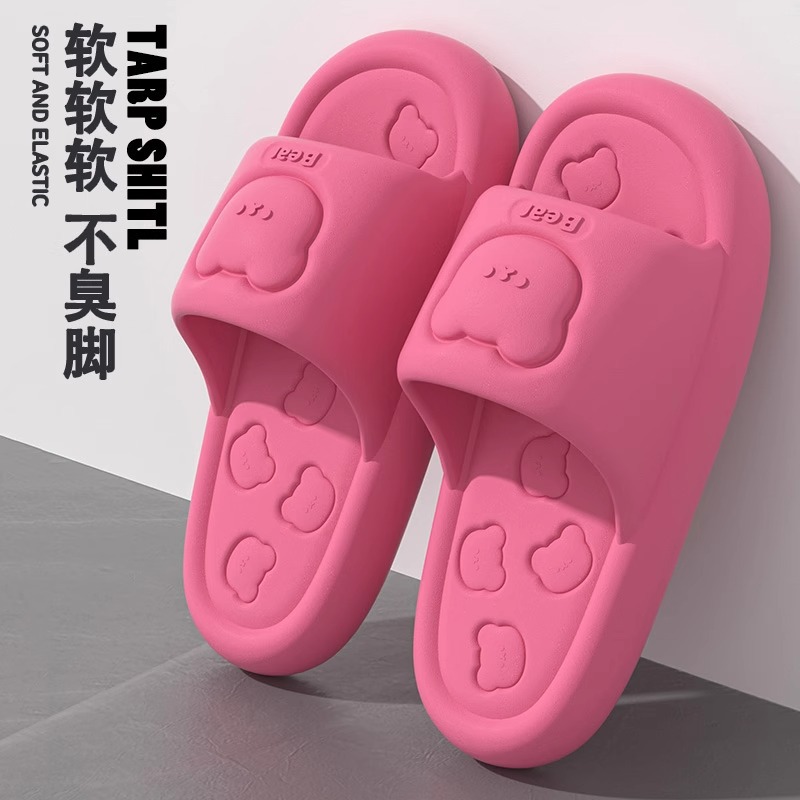Thick-soled slippers on excrement summer high-end beach shoes mute outdoor wear indoor non-slip deodorant eva slippers wholesale